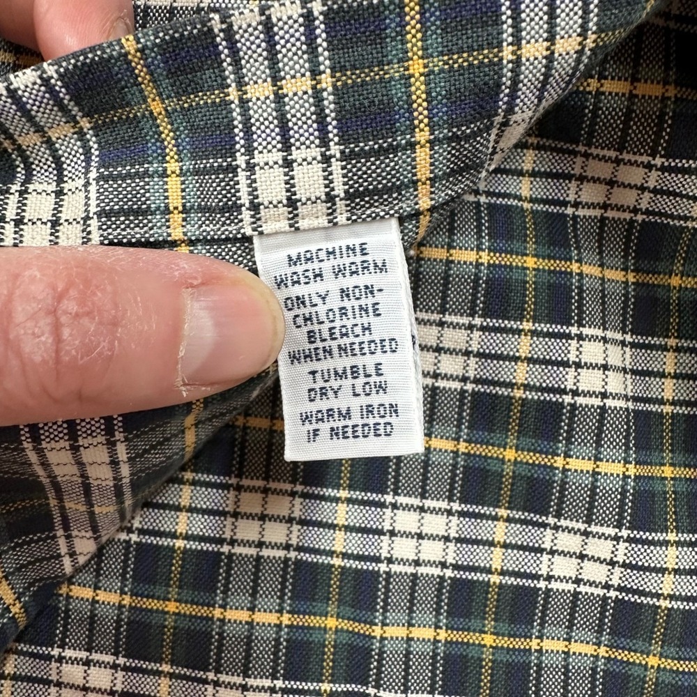Polo Ralph Lauren Custom Fit Shirt L Green Plaid Pony Logo Long Sleeve Button - Picture 5 of 9